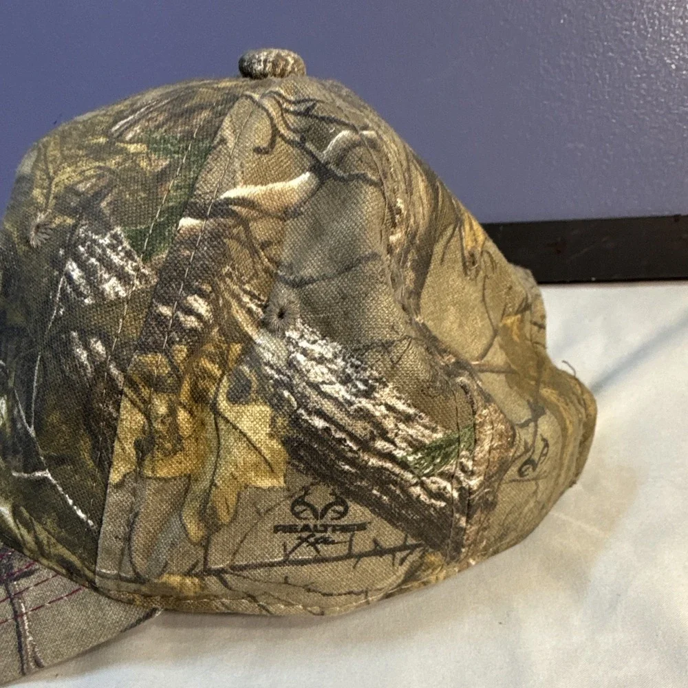Realtree Xtra Camo Ball Cap Pink Logo Adjustable Cotton One Size Unisex